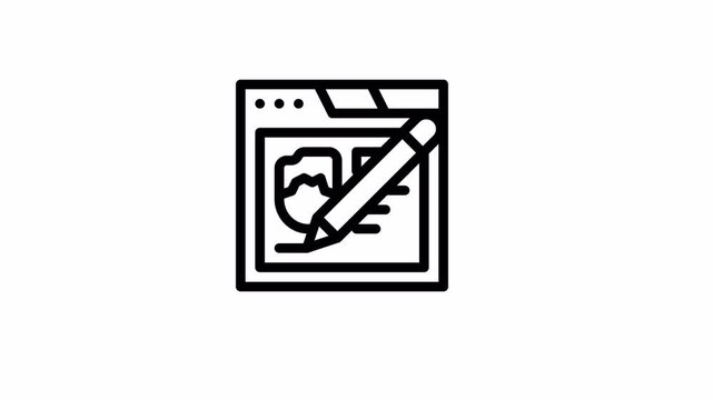 application form minimalist stroke animation