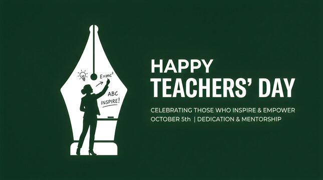 Teacher celebrating with student on teachers day in classroom