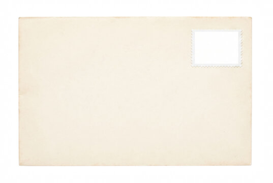 Vintage Blank Postcard with Postage Stamp Space