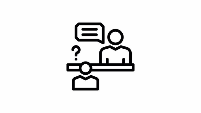interview minimalist stroke animation