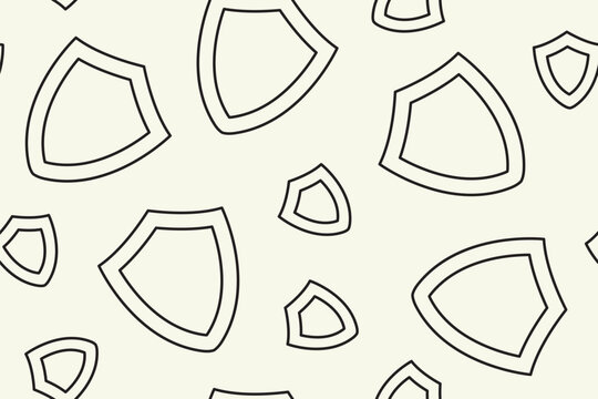 abstract shield seamless pattern, suitable for backgrounds, branding, packaging, security designs, wallpapers and digital projects - vector illustration