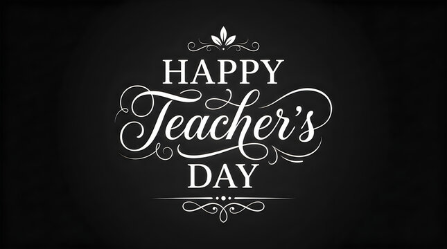 Happy teacher's day card with cannabis leaf design