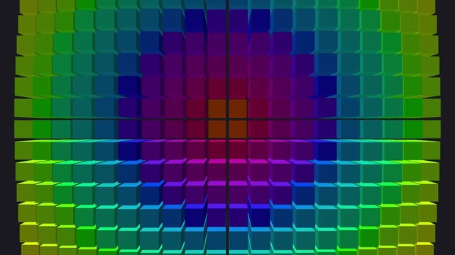 Retro pride LGBT colours on disco blocks background