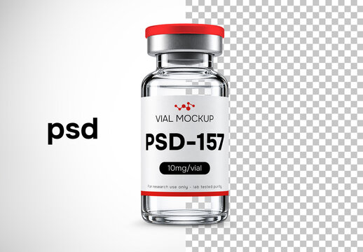 Peptides or medicine vial mockup