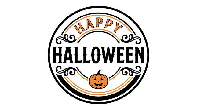 This captivating image showcases a beautifully designed halloween typography piece featuring the word 'halloween' in a bold decorative font surrounded by intricate flourishes a cheerful