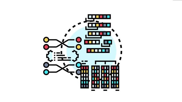 Bubble sort algorithm explaining data processing for efficient sorting, sequential comparison with swapping operations to arrange information in increasing order