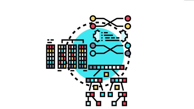 Bubble sort algorithm flowchart visualizing data processing and structured array comparison, sequential sorting steps for organizing information and managing arrays in programming