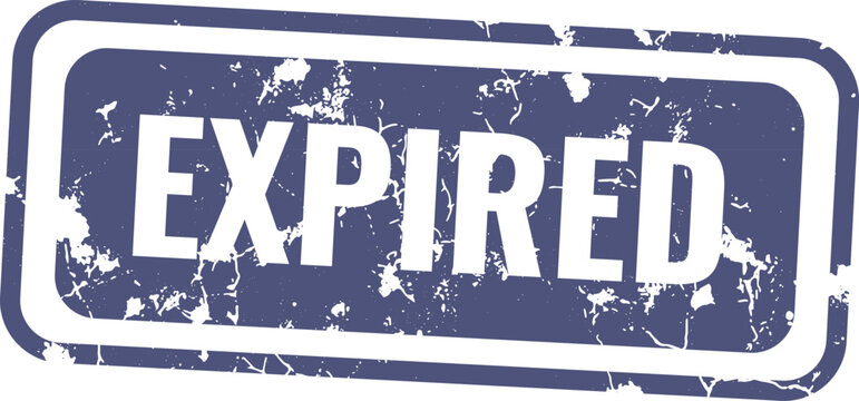 Grunge style rubber stamp with the word expired written inside isolated on a plain white background for design purposes