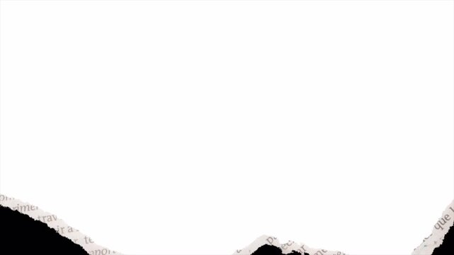 Abstract background transition with white torn paper edges reveal effect.
