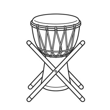 Djembe drum on a st