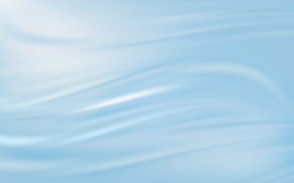 Water Background With Soft Gradient Wave And Light, Blue Water Abstract Aqua Ripple Surface With Clean White Texture, Natural Skincare, Beauty, Spa And Serum Concept For Summer Product Display