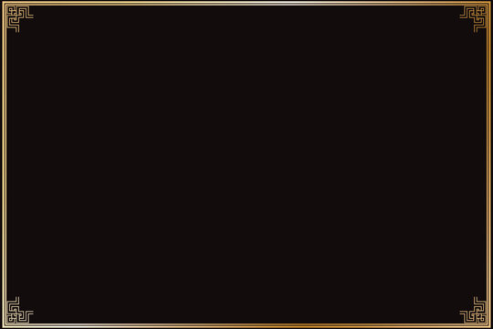 Elements of oriental frames. Gradient gold on black rectangle lines border chinese style. Design print for greeting cards, wedding invitations, restaurant menu, royal certificates. Set 90
