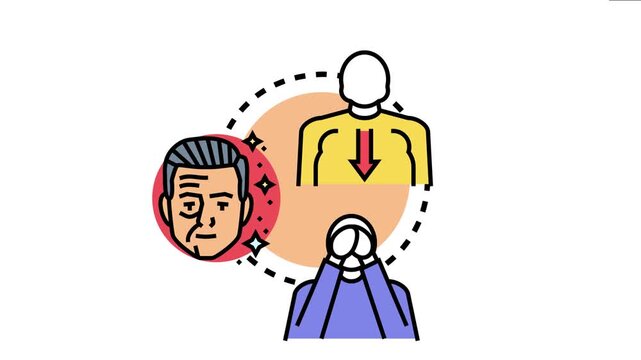 Illustrating broken self image, this concept depicts declining self esteem, body image issues, and anxiety related to aging and self perception, emphasizing emotional suffering and personal struggle