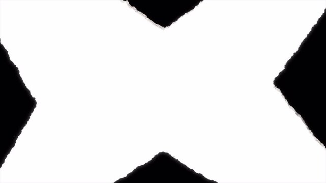 Abstract white lightning bolt and star shapes flickering on a dark black background.