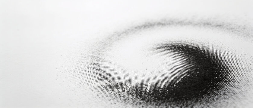 Digital flowing halftone wave forming abstract monochrome data landscape with copyspace background