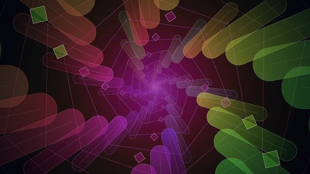 Vibrant abstract background with colorful shapes.