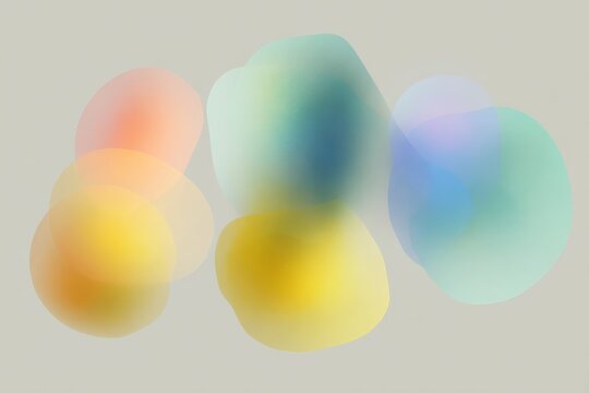 Abstract colorful mesh blob gradient background with soft pastel bubbles and neon glow for banner and wallpaper design