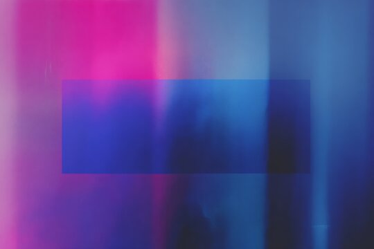 Electric blue and magenta neon gradient background with rectangular overlay for retro cyber banner design