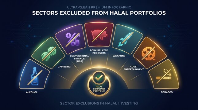 Sectors excluded from halal investment portfolios