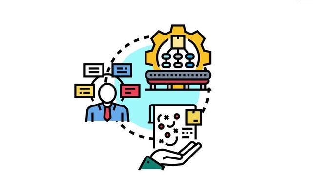 Business person connecting strategic ideas with implementation and operational workflow, emphasizing the successful transition from conceptualization to tangible outcomes