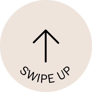 Swipe icon with arrows for app navigation. UI buttons for left, right, up, down scrolling. Modern interface symbols for mobile games and stories.