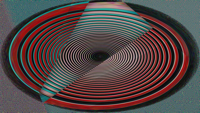 Concentric circles abstract pattern with vibrant colors
