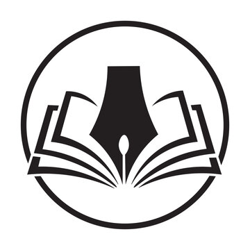 vector illustration of a black and white book
