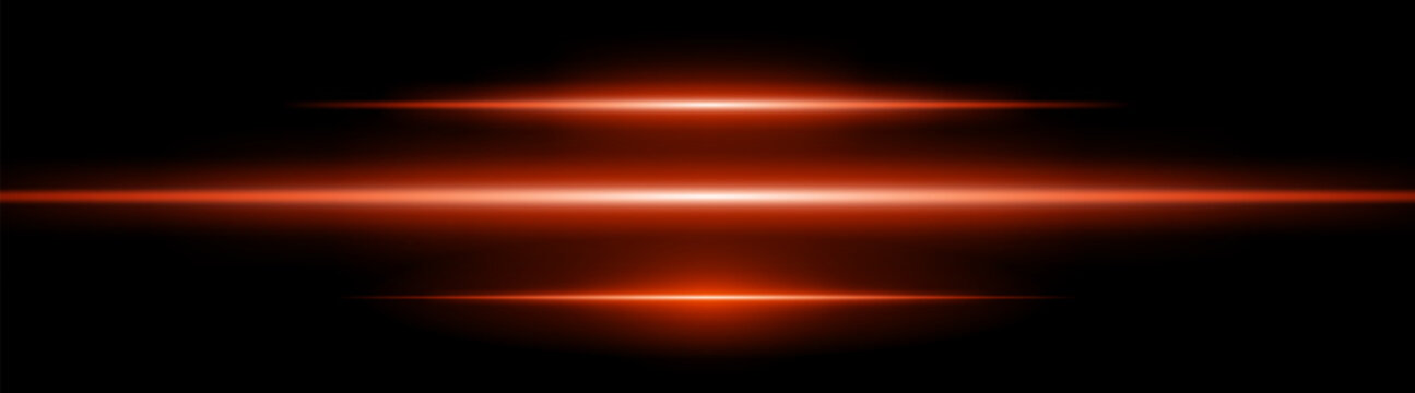 Fiery orange triple streak. Parallel horizontal beams with intense center and softer flanking lines generating a warm layered energy visualization.
