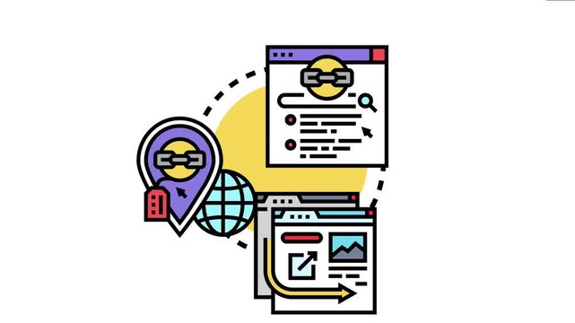 Online security concept breaking problematic two direction hyperlinking, protecting web search data, and preventing unwanted website redirection across a global network