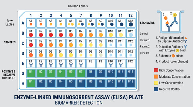 Enzyme Linked Immunosorbent Assay Plate for Biomarker Detection