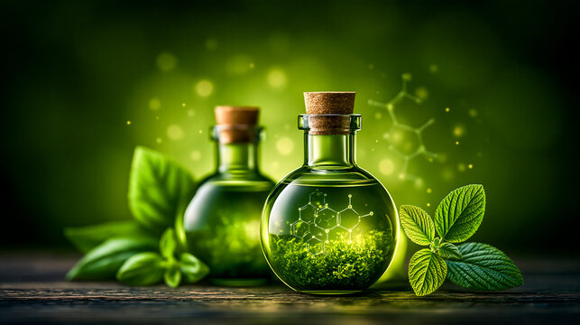 Green Plant Extracts in Laboratory Vessels