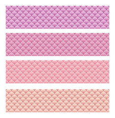 Mermaid marine backdrop. Pink orange gradient fish scale background. Reptile skin texture. Cute seamless pattern. Vector illustration. Retro sea wrapping paper. © Iryna