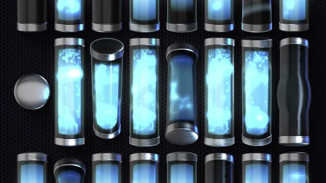 A glowing vortex of liquid neon tubes, pulsating and spiralling in a chaotic, rhythmic dance with energy and movement, suitable for high tempo music events or energetic visualizers.
