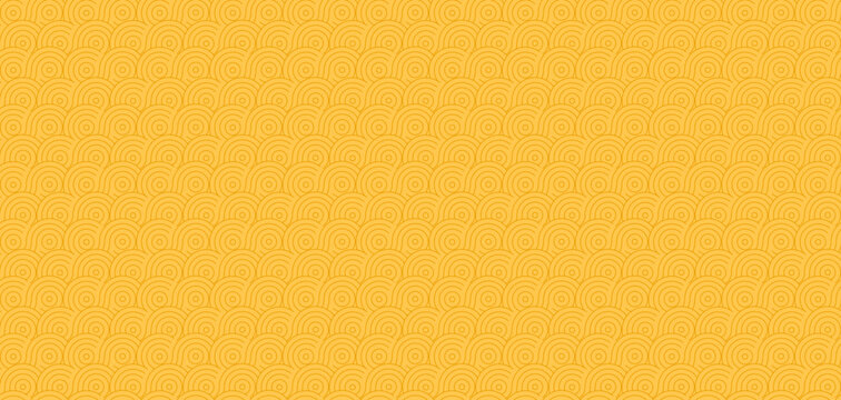 Stunning yellow design with a Chinese wave pattern
