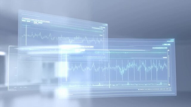 Advanced Medical Holographic Interface Displays Showing Real Time Vital Sign Monitoring Data Analysis In A Modern Clinical Environment