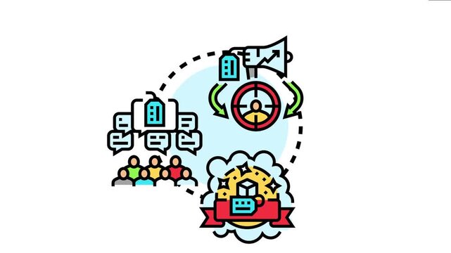 Brand mention analytics concept representing social listening, monitoring online presence, and analyzing customer feedback to understand public sentiment and improve brand reputation