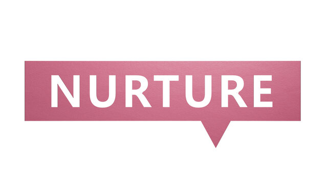 Speech Bubble with text nurture. financial market. financing.Minimalist Abstract Design With White Cut Out Paper.Supports PNG files with transparent backgrounds.