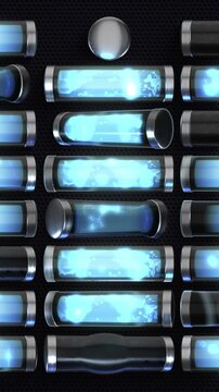 A glowing vortex of liquid neon tubes, pulsating and spiralling in a chaotic, rhythmic dance with energy and movement, suitable for high tempo music events or energetic visualizers.
