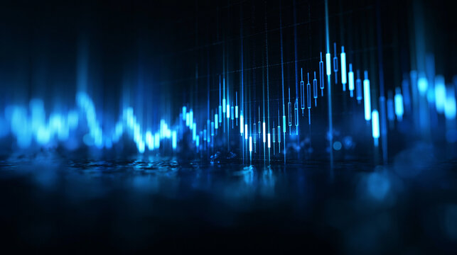 Stock Market Candlestick Chart Displaying Financial Data and Trading Trends