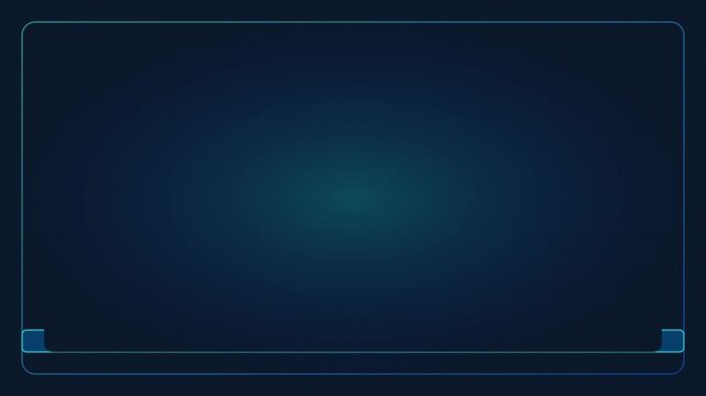Minimalist Abstract Blue Glowing Screen with Rounded Corners
