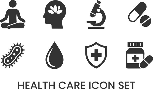 Healthcare icon set. Healthcare web icon set.