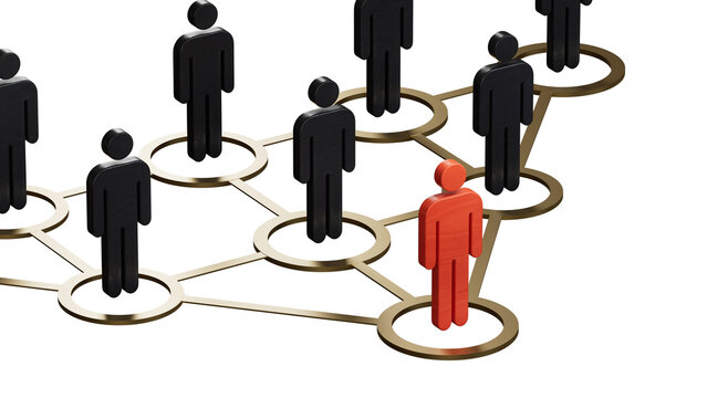 3d rendering business leadership concept.Customer Lifecycle Management concept.Supports PNG files with transparent backgrounds.
