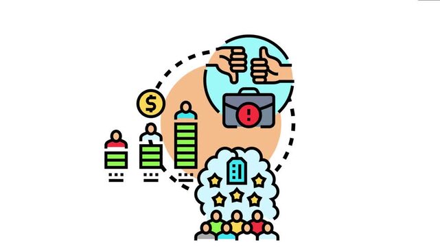 Brand distinction concept visualizing client satisfaction, company reputation, and increasing business success through strong brand identity and market differentiation