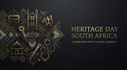 Heritage day south africa cultural illustration celebrating unity and diversity