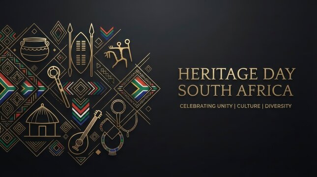 Heritage day south africa cultural illustration celebrating unity and diversity