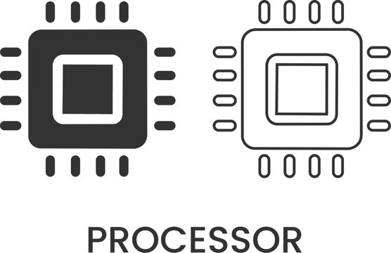 CPU icon. Computer CPU vector icon.