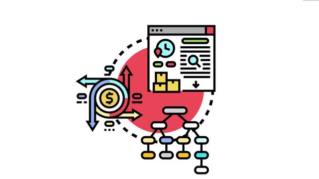 Developers managing code evolution with a visual representation of branching, merging, and tracking commit history across a project timeline on a screen interface