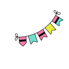 Obraz premium Party Bunting Flags