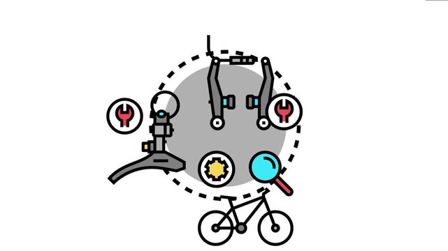 Mechanic performing regular maintenance and diagnostic work on bicycle components, ensuring safety and optimal performance by checking braking systems and gear mechanisms
