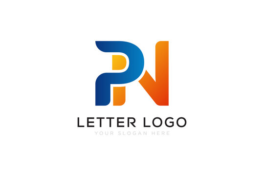 Initial Letter PN Monogram Logo Vector